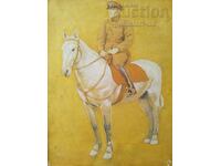 Картина, войник, кон, кавалерист, 1940-те г.