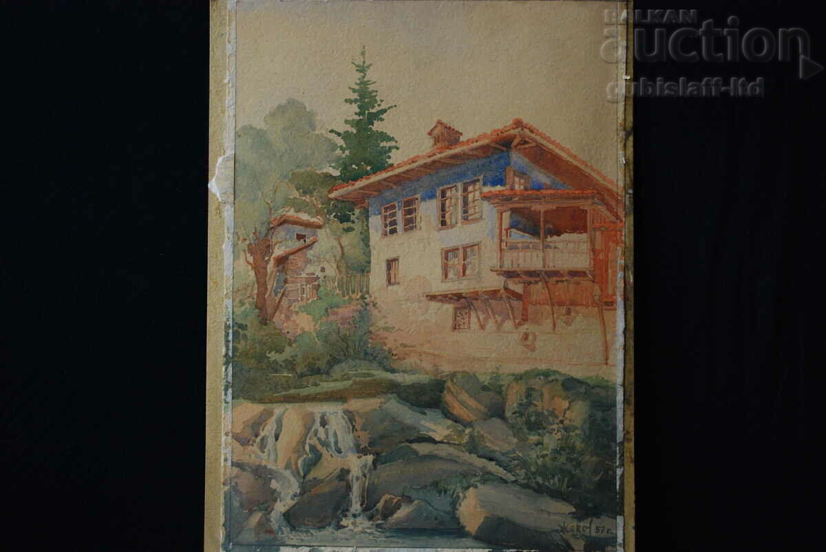 Painting, landscape, 1957, art. Zh. Zhekov (1922-1993) with price 580.00 BGN | € 296.55