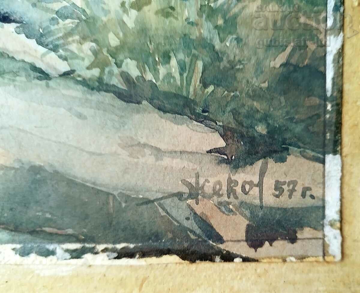 Auction  Painting, landscape, 1957, art. Zh. Zhekov (1922-1993)