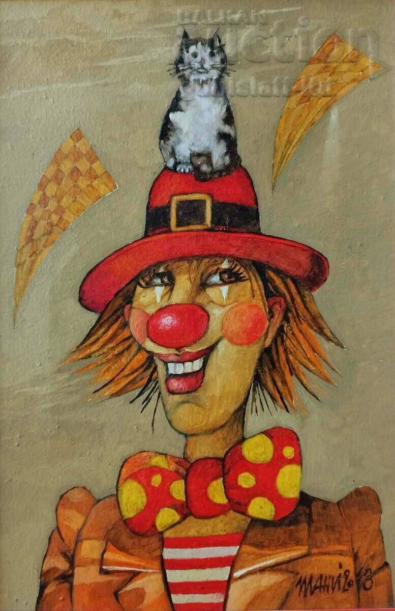 Painting, "Clown", 2013, art. Ishkhan Nigohosyan-Shani with price 780.00 BGN | € 398.81