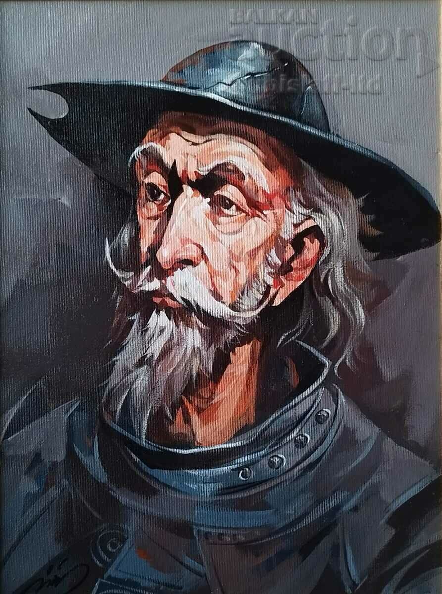 Painting, "Don Quixote", art. Assoc. Yordan Yordanov with price 920.00 BGN | € 470.39