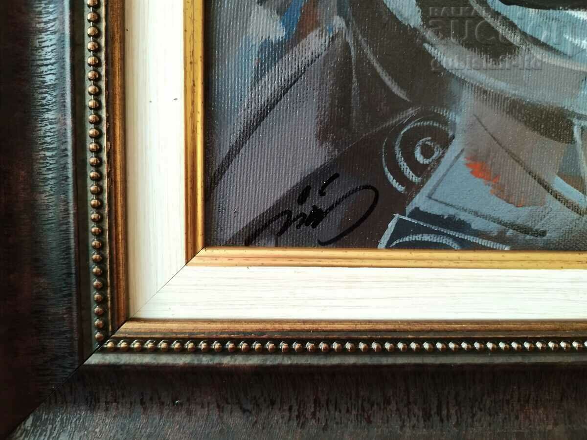 Auction  Painting, "Don Quixote", art. Assoc. Yordan Yordanov