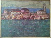 Painting, "Bolshevik Island", art. N.H. Nikolov, 1979