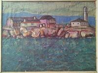 Painting, "Bolshevik Island", art. N.H. Nikolov, 1979