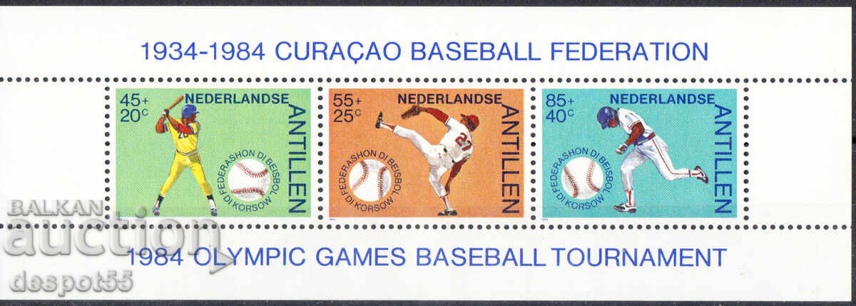 1984. Dutch Antilles. Sport - Baseball. Block