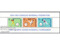 1984. Dutch Antilles. Sport - Baseball. Block