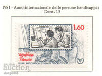 1981. Франция. Международна година на хората с увреждания.