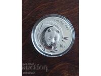 Monedă de argint "Panda chineză", 1oz, 2003