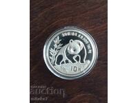 Ασημένιο νόμισμα "Κινέζικη Πάντα", 1oz, 1990