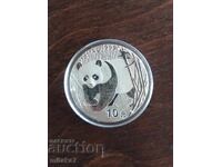 Monedă de argint "Panda chineză", 1oz, 2002