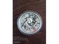 Silver Coin "Chinese Panda", 1oz, 1992