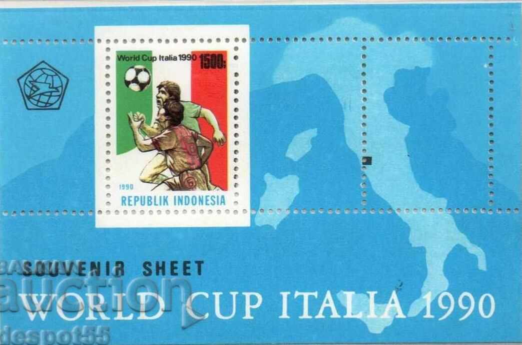 1990. Indonesia. FIFA World Cup - Italy. Block 1990. Indonesia. FIFA World Cup - Italy. Block