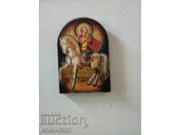 Small icon with the image of a saint - horseman