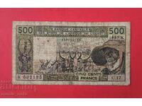 500 Francs 1987 West African States Senegal Red Seal