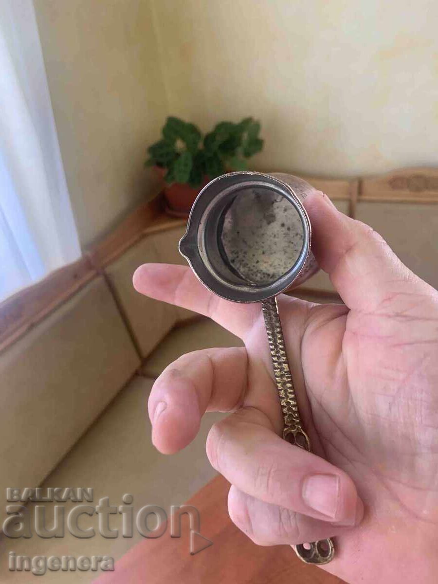 COPPER COFFEE POT OLD - 120 ML. FOR ONE COFFEE! - 6 COPPER COFFEE POT OLD - 120 ML. FOR ONE COFFEE! - 6