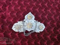 Paftale de argint cu aurire pentru costum popular din zona Kumanovo