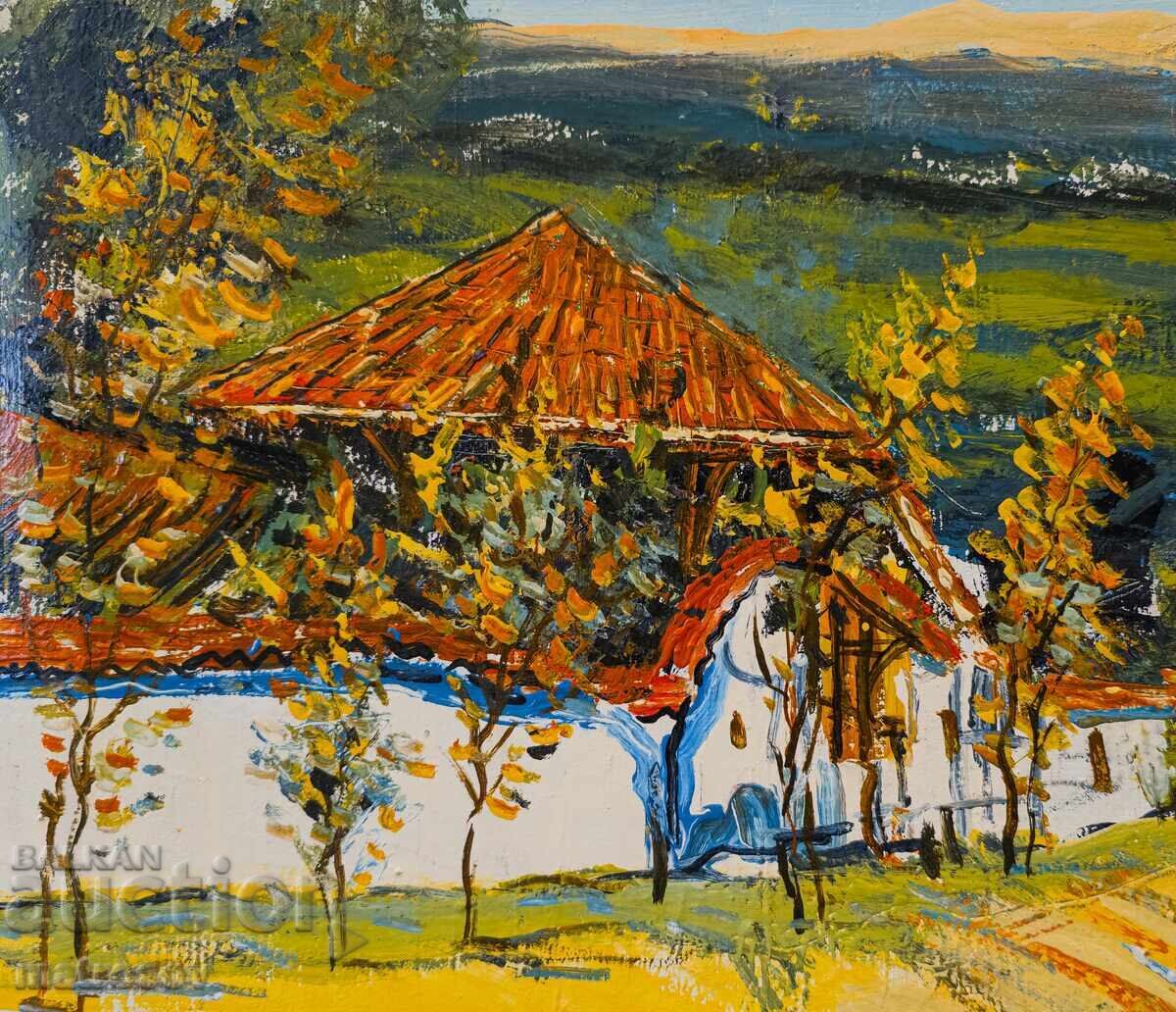 Delivery of Boris Tsanov Oil Painting, Rural Landscape