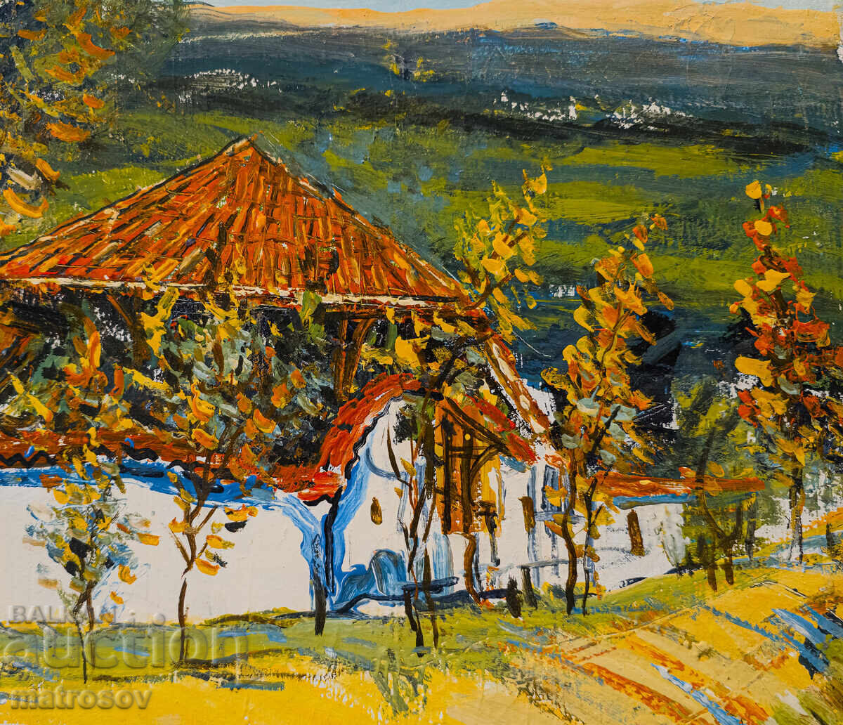 Boris Tsanov Oil Painting, Rural Landscape - 5