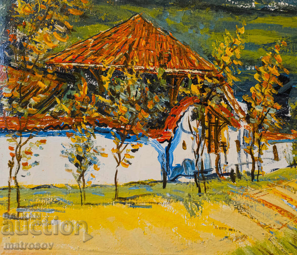 Boris Tsanov Oil Painting, Rural Landscape - 6