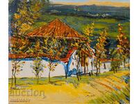 Boris Tsanov Oil Painting, Rural Landscape