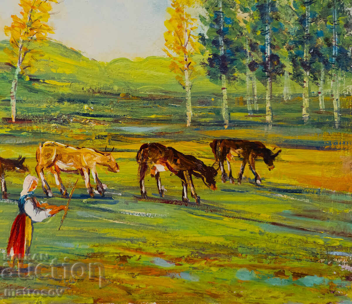 Μπορίς Τσάνοφ πίνακας ελαιογραφίας αγροτικό τοπίο - 5