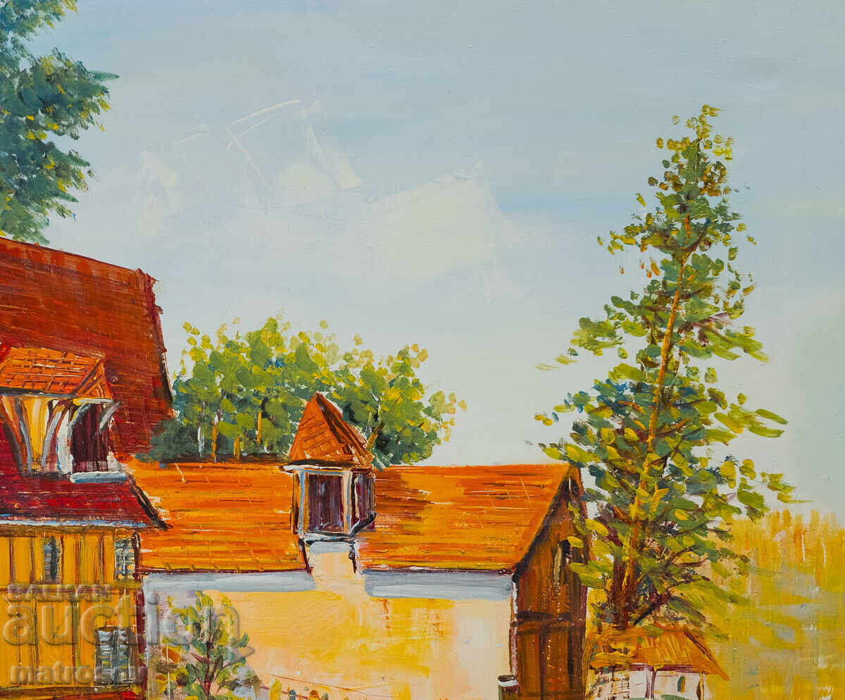 Boris Tsanov tablou ulei peisaj rural - 6 Boris Tsanov tablou ulei peisaj rural - 6