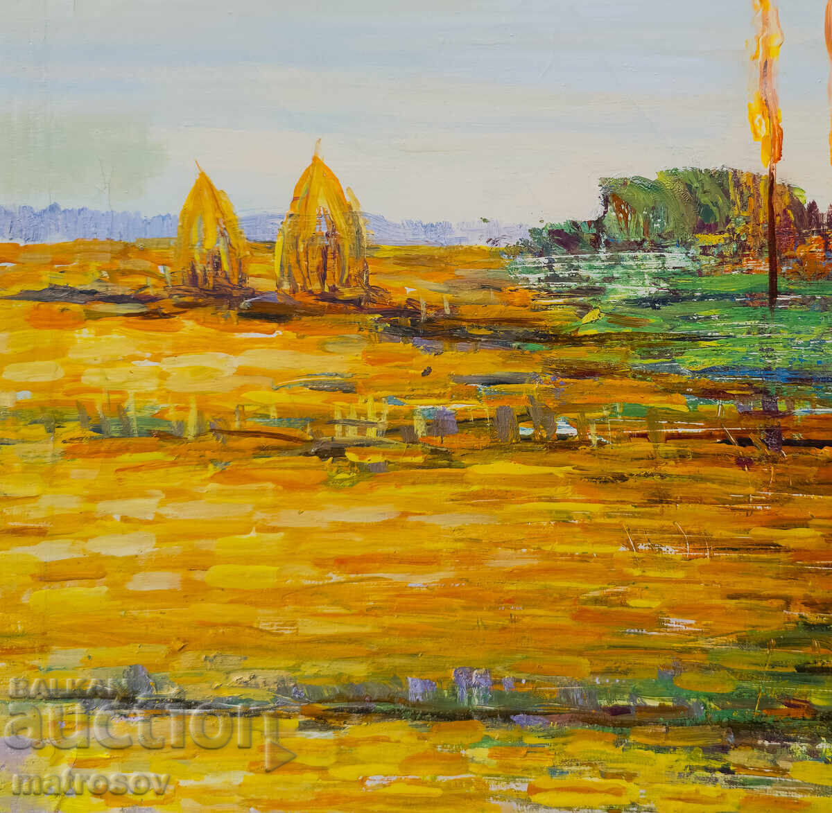 Παράδοση Μπορίς Τσάνοφ πίνακας ελαιογραφίας αγροτικό τοπίο