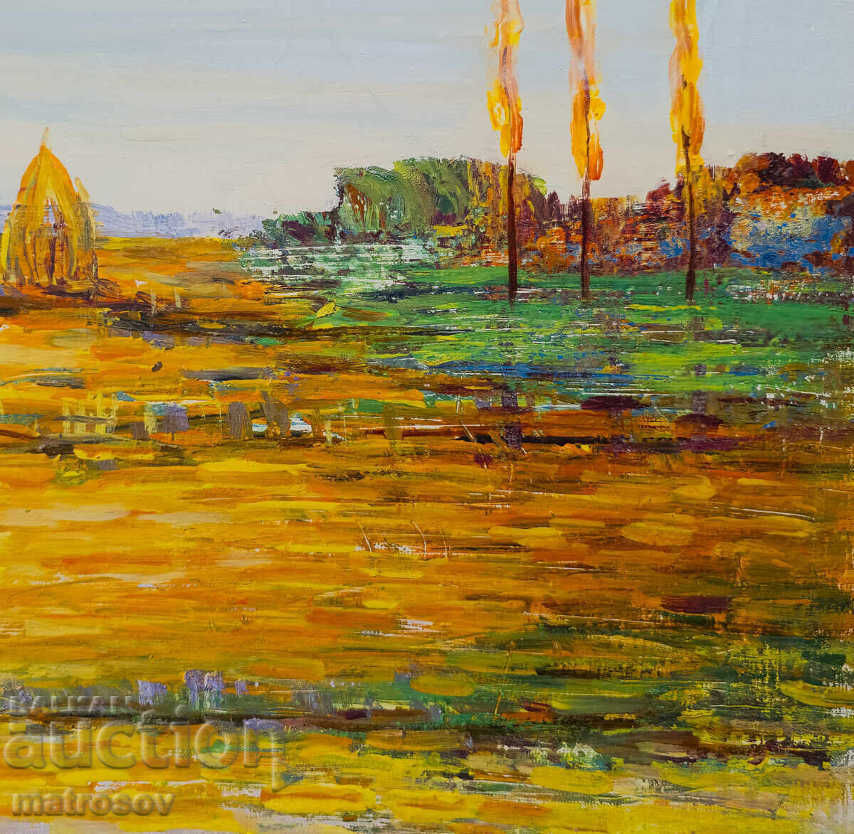 Μπορίς Τσάνοφ πίνακας ελαιογραφίας αγροτικό τοπίο - 5