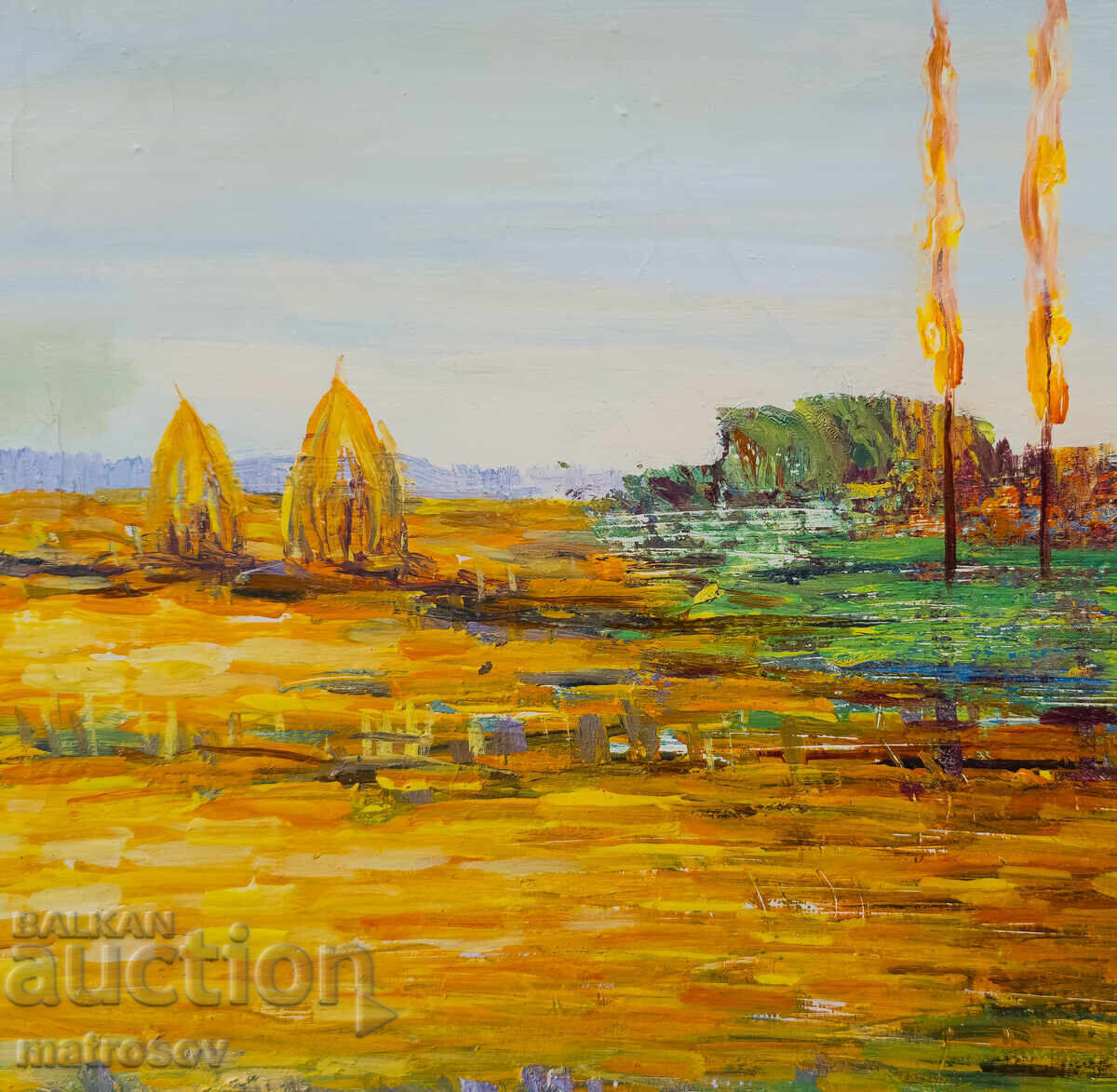 Μπορίς Τσάνοφ πίνακας ελαιογραφίας αγροτικό τοπίο - 6