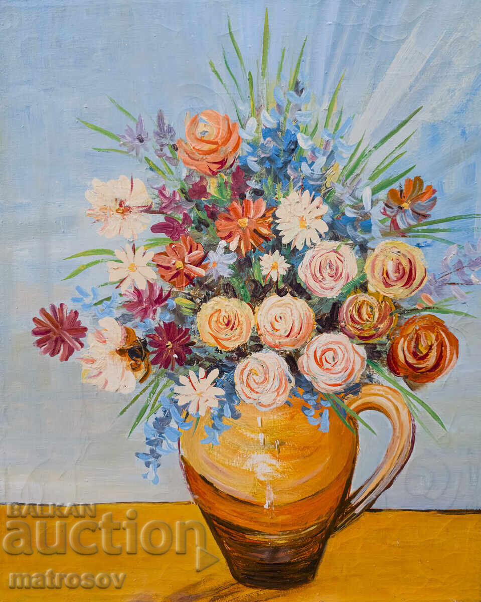 Μπορίς Τσάνοφ πίνακας ελαιογραφίας, νεκρή φύση