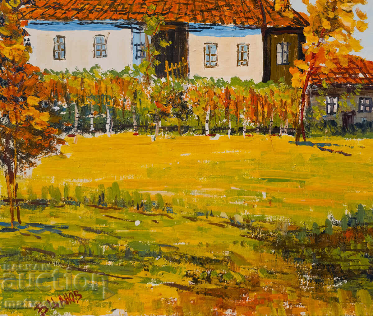 Auction  Boris Tsanov Oil Painting, Landscape