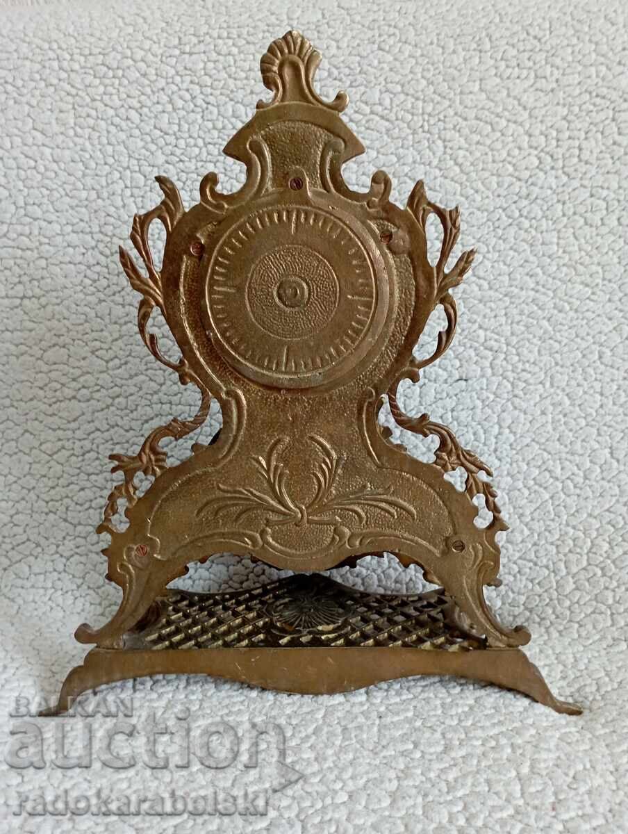 Голям старинен масивен бронзов часовник - 5 Голям старинен масивен бронзов часовник - 5