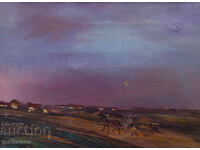 Boris Tsanov Oil Painting, Night Landscape