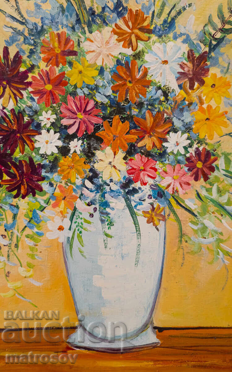 Παράδοση Μπόρις Τσάνοφ, ελαιογραφίες, νεκρή φύση 'Λουλούδια' 1992 Παράδοση Μπόρις Τσάνοφ, ελαιογραφίες, νεκρή φύση 'Λουλούδια' 1992