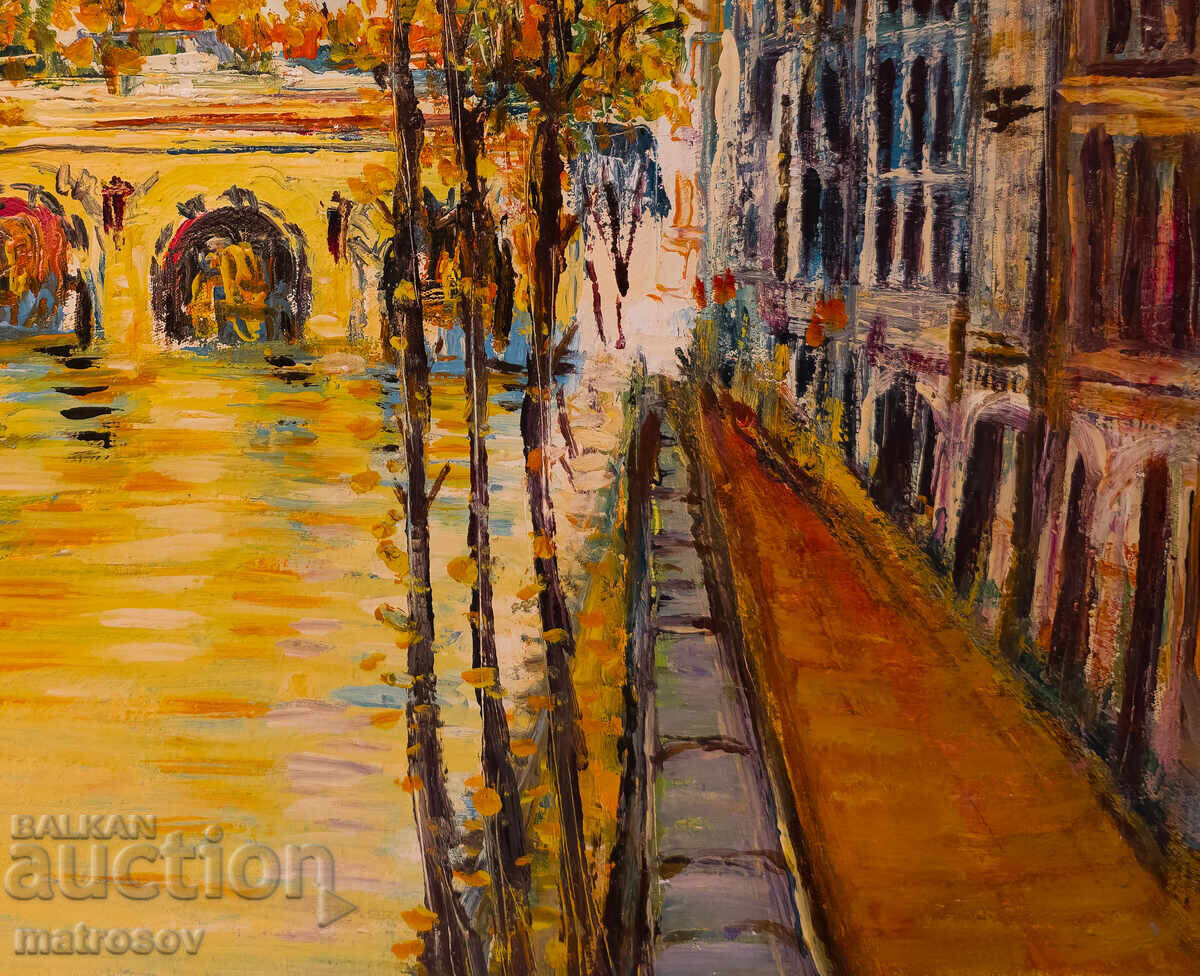 Μπόρις Τσάνοφ, ελαιογραφία, τοπίο από το Παρίσι/ποταμός Σηκουάνας - 5