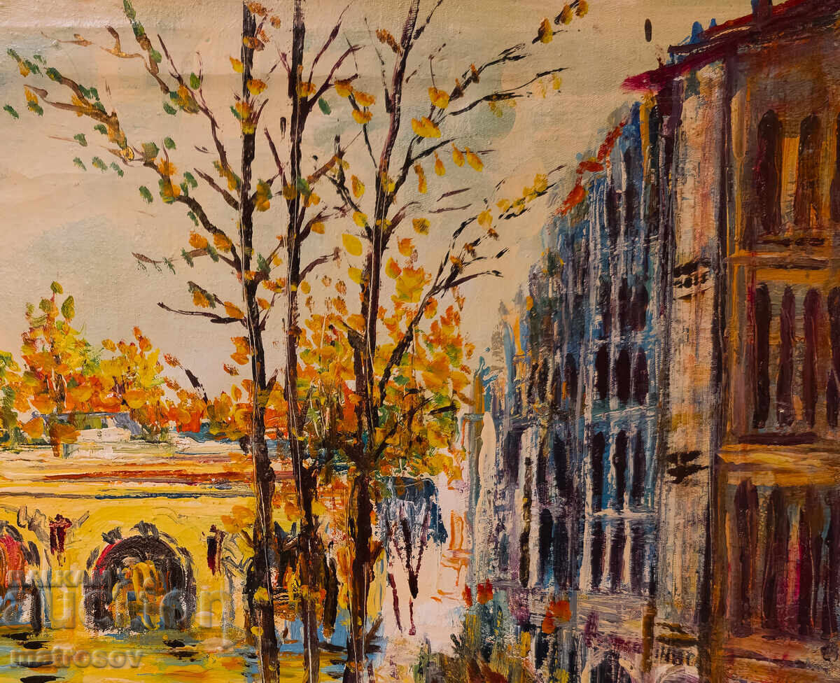 Μπόρις Τσάνοφ, ελαιογραφία, τοπίο από το Παρίσι/ποταμός Σηκουάνας - 6