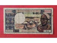 1000 φράγκα Κεντρική Αφρική Κονγκό