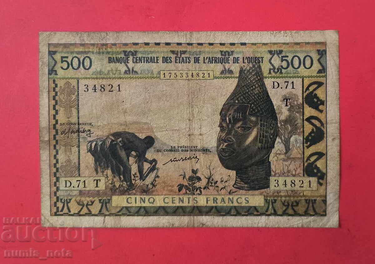 500 φράγκα 1959 Δυτική Αφρική Τόγκο 500 φράγκα 1959 Δυτική Αφρική Τόγκο