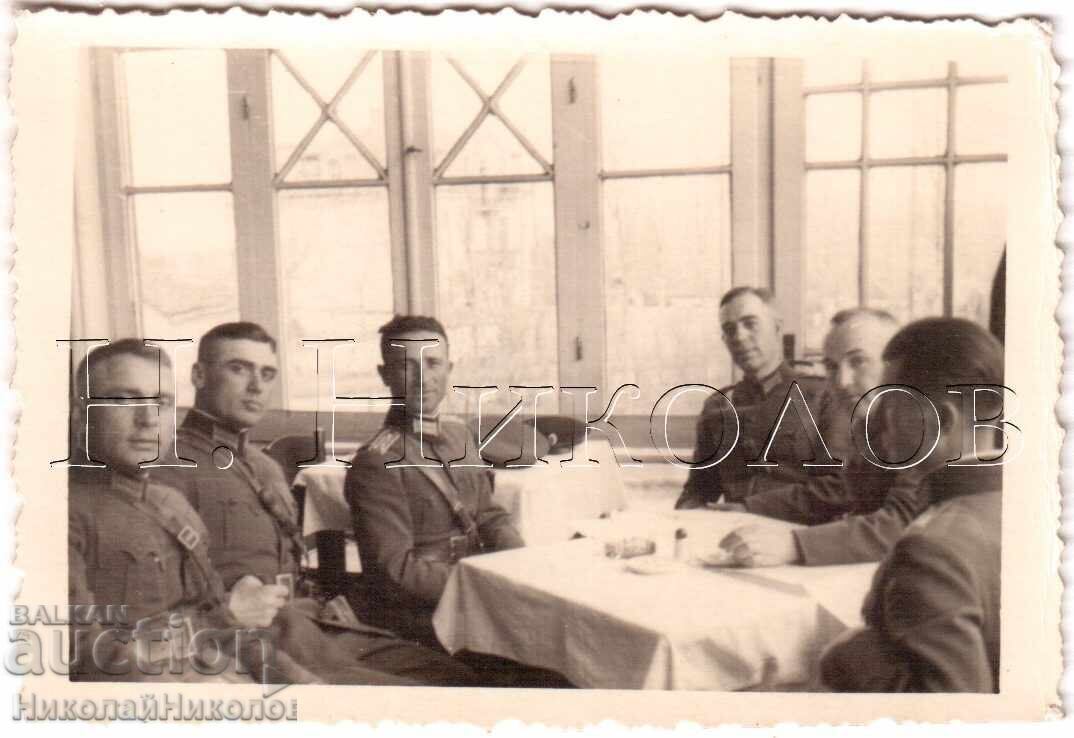 Small Old Photograph Bulgarian Military Pilots Aviation E204