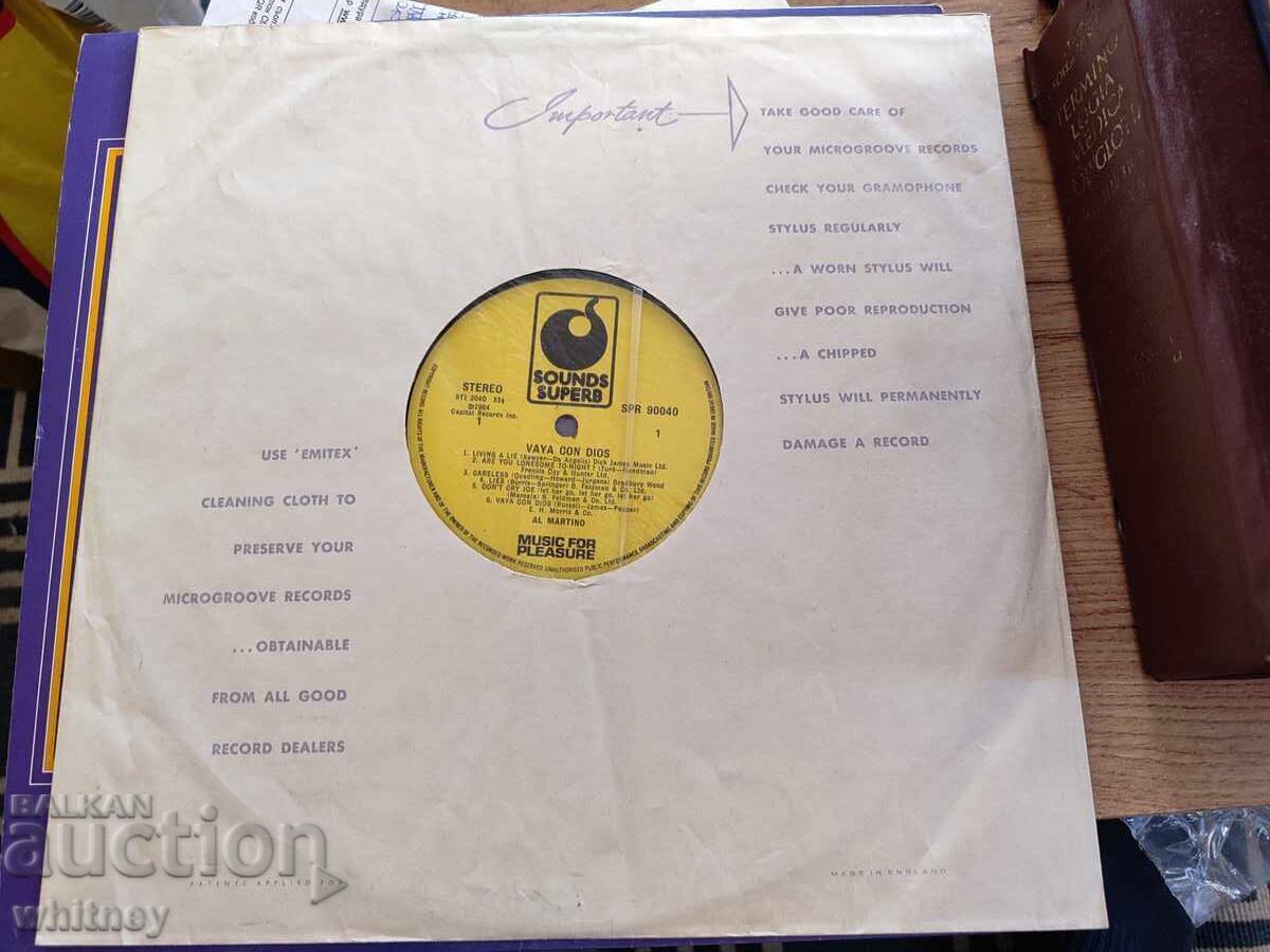 Auction  Al Martino Vinyl Record