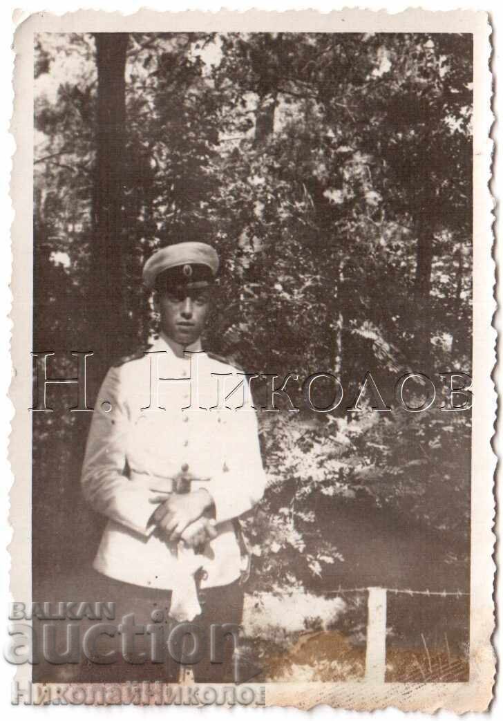 MICĂ POZĂ VECHE PILOT BULGAR MILITAR ÎN UNIFORMĂ E207