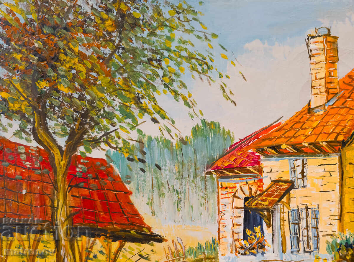 Boris Tsanov Oil Painting, Rural Landscape - 5
