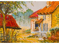 Boris Tsanov Oil Painting, Rural Landscape