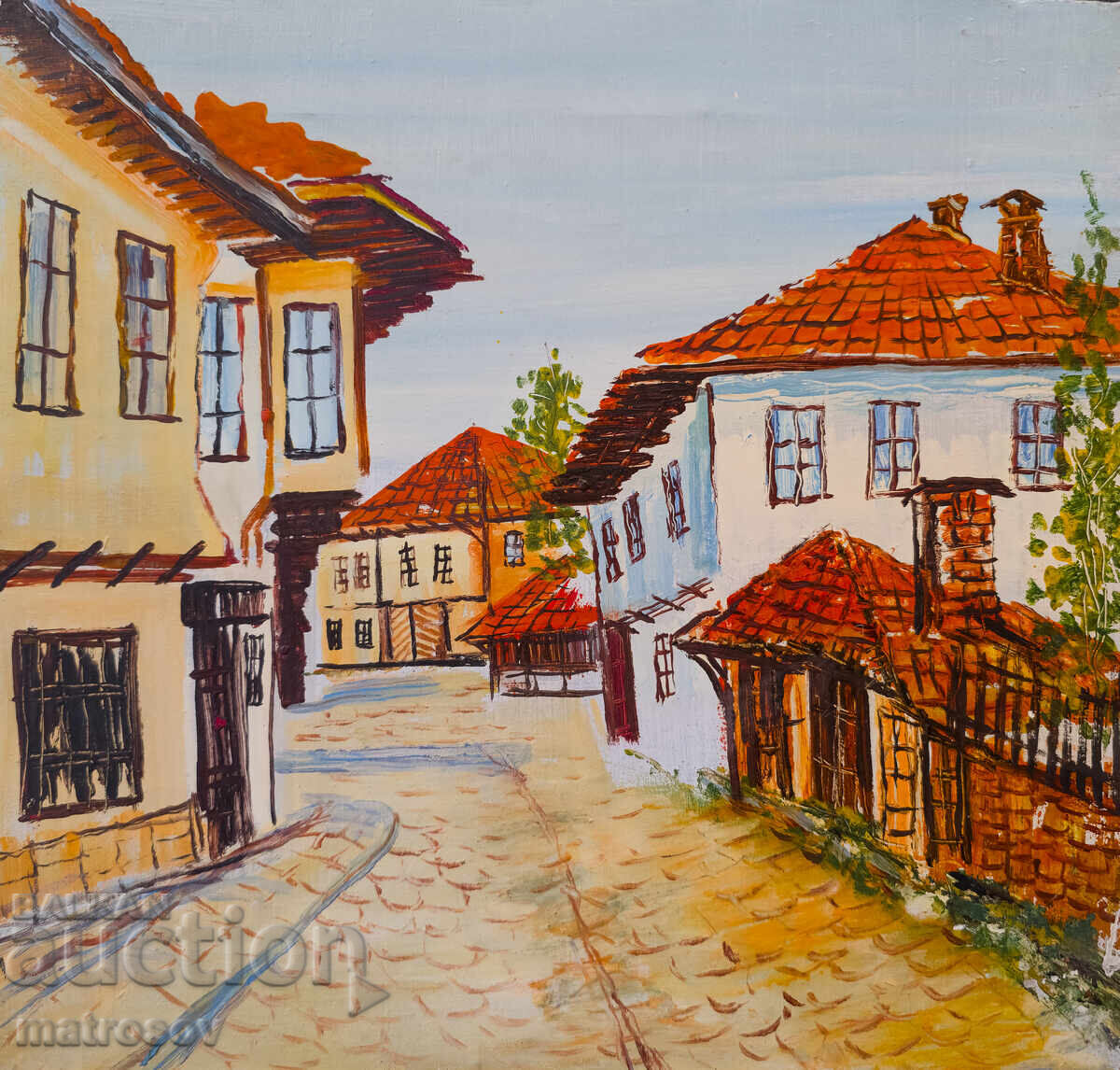 Boris Tsanov Oil Painting, Rural Landscape with price 300.00 BGN | € 153.39