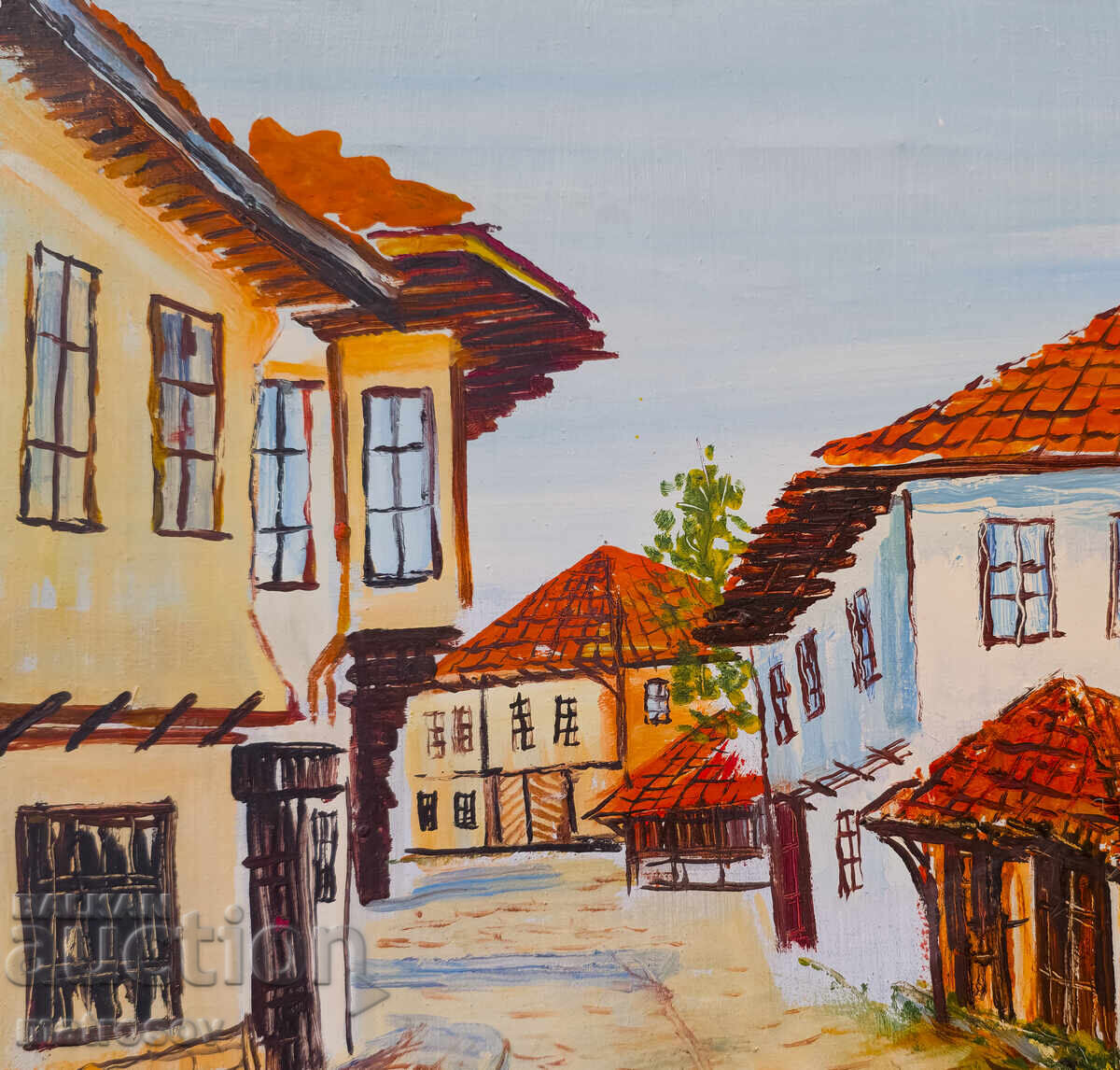 Auction  Boris Tsanov Oil Painting, Rural Landscape