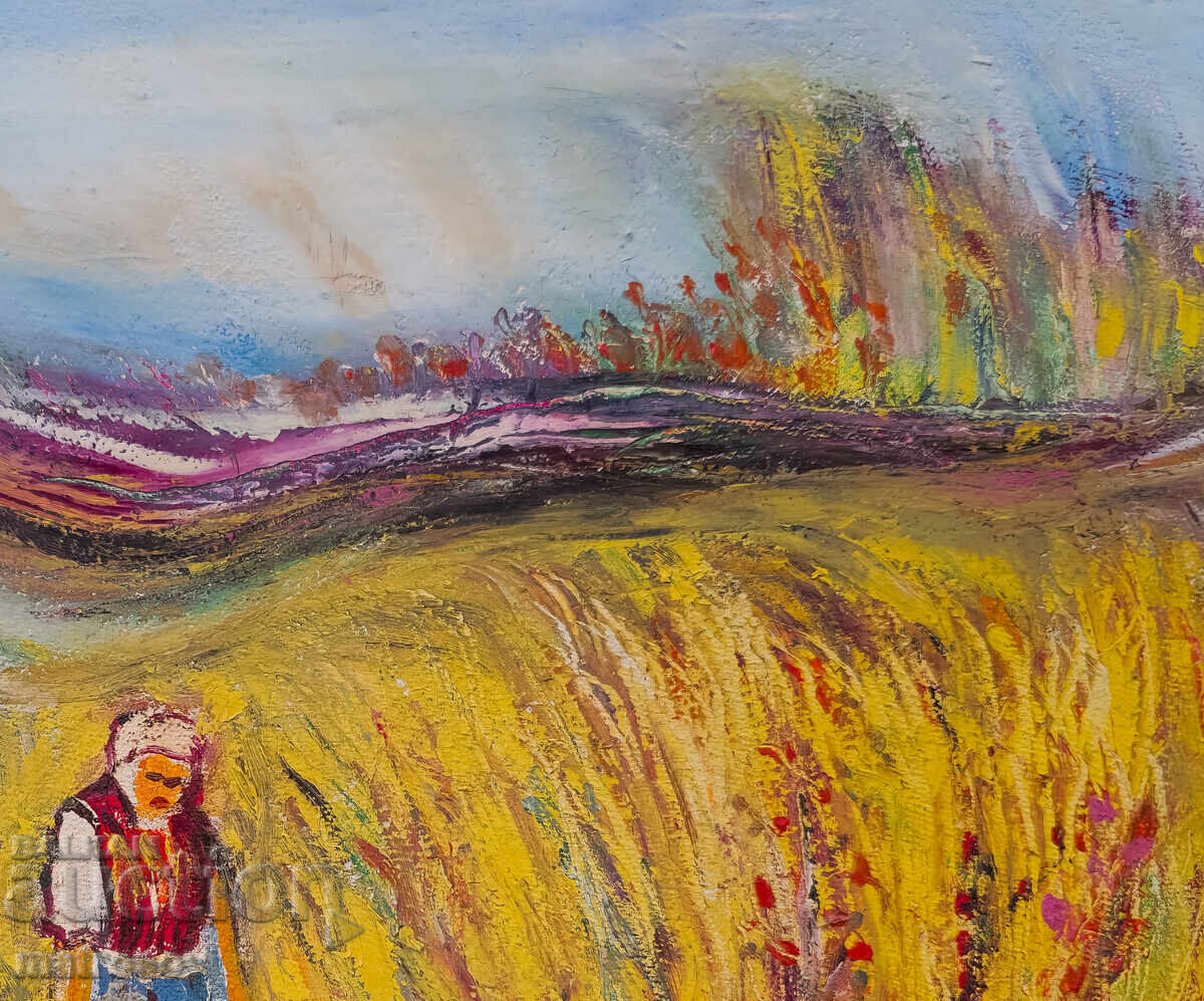 Valentin Radenovski, oil painting "Reapers" - 5