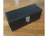 Boxes for certified coins PCGS NGC - color BLACK ECO LEATHER