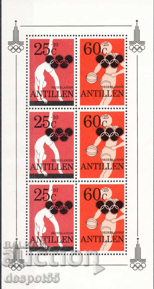 1980. Antilele Olandeze. Jocurile Olimpice - Moscova, URSS. Bloc