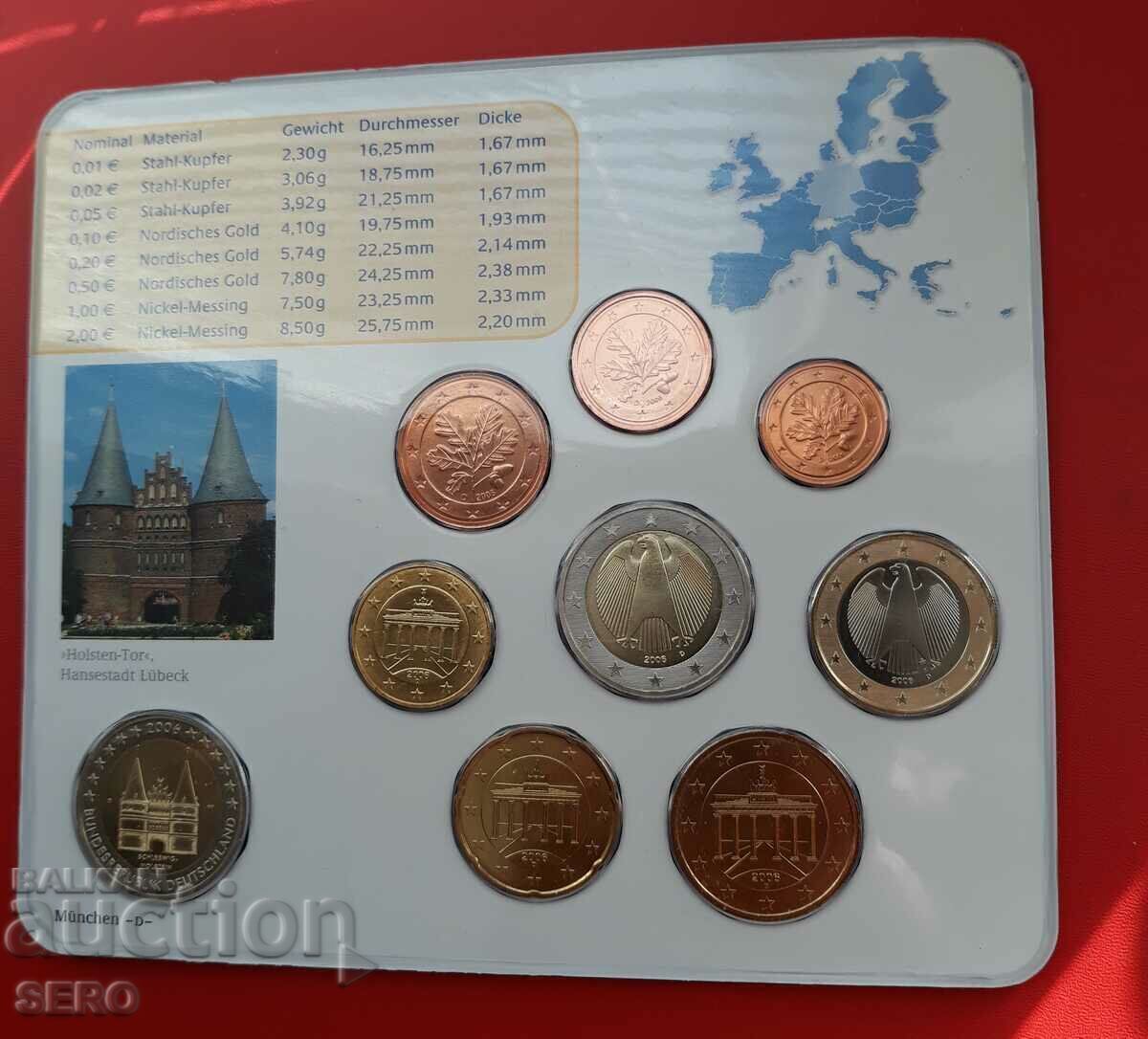 Germania SET 2006 D-Münch de 9 monede/2x2 euro/ cu preț 22.00 BGN | € 11.25 Germania SET 2006 D-Münch de 9 monede/2x2 euro/ cu preț 22.00 BGN | € 11.25
