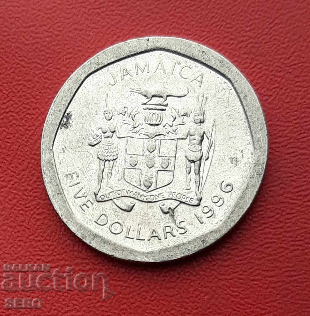 Остров Ямайка-5 долара 1996